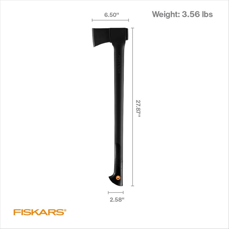 Fiskars فأس تقطيع 28 بوصة، شفرة حادة للغاية لتقطيع الحطب بسهولة، متوازن الوزن، معدات الحدائق والهواء الطلق، 3.5 رطل، أسود - Image 5